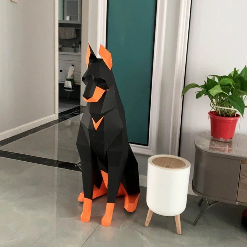 Estátua Geométrica Doberman