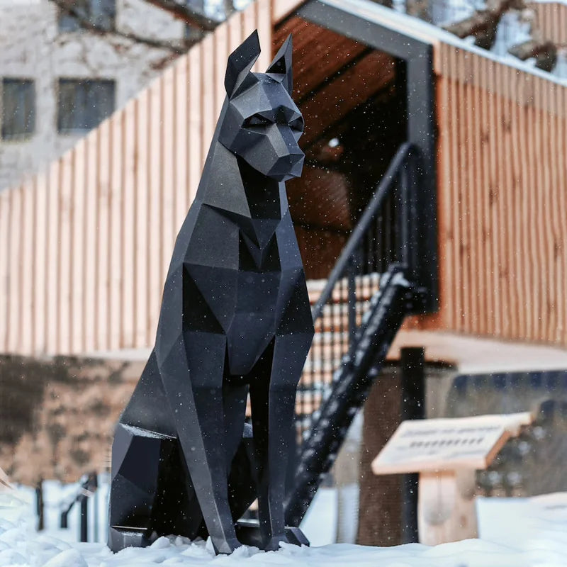 Estátua Geométrica Doberman